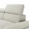 Ecksofa Felipa - Longchair links mit 2,5-Sitzer inkl. Kopfteil verstellbar, Stoff, Natur