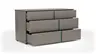 Kommode Loretto - BHT ca, 127x70x51 cm, Lack matt, Steingrau