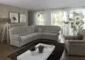 Ecksofa - 3-Sitzer, Ecke rechts, Microvelours Sand