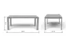 Esstisch 3400 - LB ca. 180x100 cm, ausziehbar, Asteiche massiv, 4-Fuss, Edelstahl