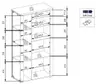 Highboard - mit Beleuchtung, B ca. 78 cm, Eiche Nachbildung, Eiche dunkel Nachbildung