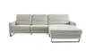 Ecksofa Valera - 3-Sitzer mit Longchair rechts inkl. Rückenlehne verstellbar und Relaxfunktion motorisch, Stoff, Limone