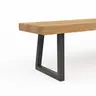 Holzbank Clifton - Breite ca. 200cm, Zerreiche massiv, natur