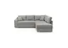 Ecksofa Jyte - 2-Sitzer mit Ecke rechts, Schlaffunktion mit Bettkasten, Stoff, Grau