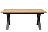 Esstisch MATTIES - ausziehbar, LB ca. 180x90 cm, Eiche Furnier, Schweizer Kante, Schwarz
