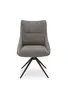 Stuhl MANDY - drehbar, Stoff, Graubeige