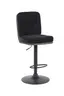 Barhocker - drehbar, höhenverstellbar, Microfaser, Schwarz, Vintage Anthrazit