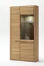 Vitrine - mit Beleuchtung, Kernbuche teilmassiv