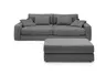 Hocker JOVIN - Stoff, Grau