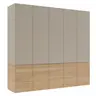 Drehtürenschrank Matera - BHT ca. 251x235x60 cm, Lack Matt, Kaschmir, Eiche, Milk