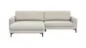 Ecksofa Oviedo - Longchair links mit 1,5-Sitzer inkl. Relaxfunktion (motorisch), Stoff, Natur