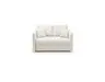 Sofa JORDEN - 1,5-Sitzer inkl. Schlaffunktion mit Bettkasten, verstellbare Armlehnen, Stoff, Creme