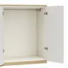 Kommode Viana - Balkeneiche furniert, Weiß