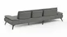 Ecksofa Collina - Longchair links, 2,5-Sitzer inkl. Sitztiefen- u. Armlehehnenverstellung, Stoff, Dunkelgrau