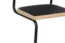 Barhocker - Stoff, Schwarz, Buche natur