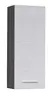 Hängeschrank- B ca. 30 cm, Eiche Silber, Weiß Hochglanz
