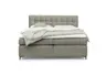 Boxspringbett HINDA- Liegefläche ca. 180x200 cm, Stoff, Dunkelgrau, Bonell, Inkl. Topper