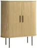 Highboard - B ca. 100 cm, Eiche Furnier, Natur