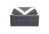 Boxspringbett HOLLIE- Liegefläche ca. 180x200 cm, Stoff, Grau, Bonell, Inkl. Topper