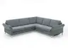  Ecksofa - 3-Sitzer mit Ecke rechts,Stoff, Hellblau