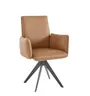 Armlehnstuhl Elda - drehbar, Leder, Cognac