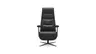 Relaxsessel Rafael - inkl. Relaxfunktion (motorisch), Leder, Schwarz
