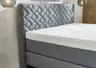 Boxspringbett - Liegefläche ca. 180x200 cm, Stoff, Graublau