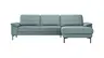 Ecksofa Anna - 2,5-Sitzer mit Longchair rechts, Relaxfunktion/Sitzvorzug motorisch, Stoff, Aqua