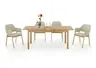 Esstisch- LB ca. 160-200x80 cm, Ausziehbar, Eiche, Massiv, Geölt