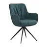 Armlehnstuhl Mis Legere - Boucle, Blau, Stativ, Anthrazit