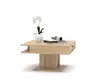 Couchtisch - mit Schubkasten, LBH ca. 80x80x45 cm, Wildeiche massiv
