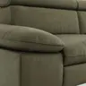 Sofa Felipa - 3-Sitzer inkl. Kopfteil verstellbar, Leder, Olive