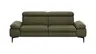 Sofa Felipa - 3-Sitzer inkl. Kopfteil verstellbar, Leder, Olive