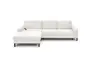 Ecksofa CALM MOVE 2.0 - Longchair links mit 2,5-Sitzer, Schlaffunktion, Feincord, Weiß