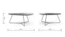 Couchtisch Fano - LBH ca. 87x78x33 cm, Fenix dunkelblau