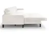Ecksofa CALM MOVE 2.0 - Longchair links mit 2,5-Sitzer, Schlaffunktion, Feincord, Weiß