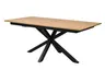 Esstisch MAKAIO - ausziehbar, LB ca. 180x90 cm, Eiche Furnier, Schweizer Kante, Schwarz