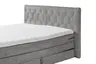 Boxspringbett- Liegefläche ca. 180x200 cm, Stoff, Grau