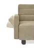  Faltsofa Easy - 2-Sitzer, ca. 140 cm inkl. Schlaffunktion/Topper/Armteil verstellbar, Stoff, Braun