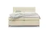 Boxspringbett HINDA- Liegefläche ca. 180x200 cm, Stoff, Creme, Bonell, Inkl. Topper