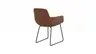 Armlehnstuhl Macano - Stoff & Leder, Beige, Cognac