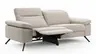 Sofa Rafaela 2.0 - 2,5-Sitzer inkl. 1x Relaxfunktion und Kopfteile verstellbar, Stoff, Champagner