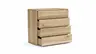 Sideboard Williston - Wildeiche bianco, Schubkastenfront sandgestrahlt