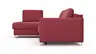 Ecksofa Nuoro - Longchair links mit 2-Sitzer inkl. Schlaffunktion und Bettkasten, Stoff, Rubin