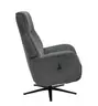 TV-Sessel MARCELAS - drehbar, Relaxfunktion, Kopfteilverstellung, Stoff, Grau