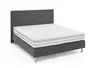 Boxspringbett - Liegefläche ca. 180x200 cm, Stoff, Anthrazit