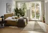 Boxspringbett Valencia - Liegefläche ca. 180x200 cm, Stoff, Senfgelb