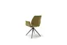 Armlehnstuhl Penthouse comfy - Drehbar, Kunstleder Dunkelbraun, Stoff, Pistazie