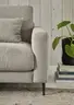 Ecksofa - Longchair links mit 1,5-Sitzer, Stoff, Sand