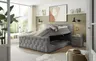 Boxspringbett- Liegefläche ca. 180x200 cm, Stoff, Grau